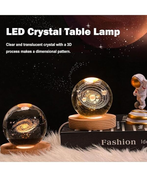 3D Galaxy Crystal Ball Night Lamp - Image 2